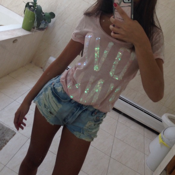 PINK Victorias Secret Sequin Tee