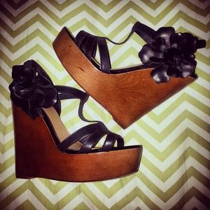 Badgley Mischka Mark + James wooden wedges