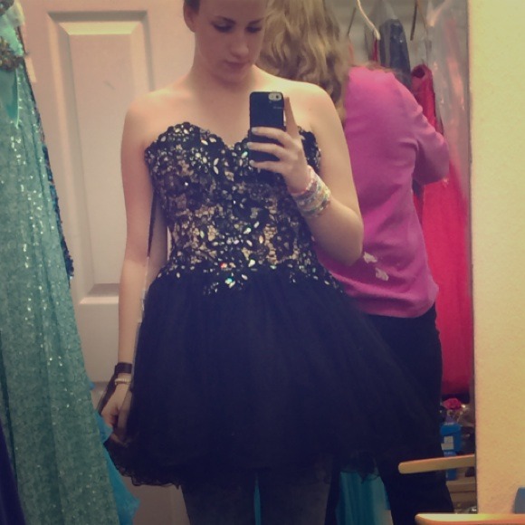 Black and Tan party dress