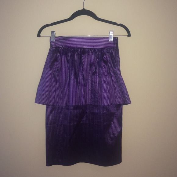 Dark purple peplum skirt