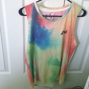 Tie dye muscle tee