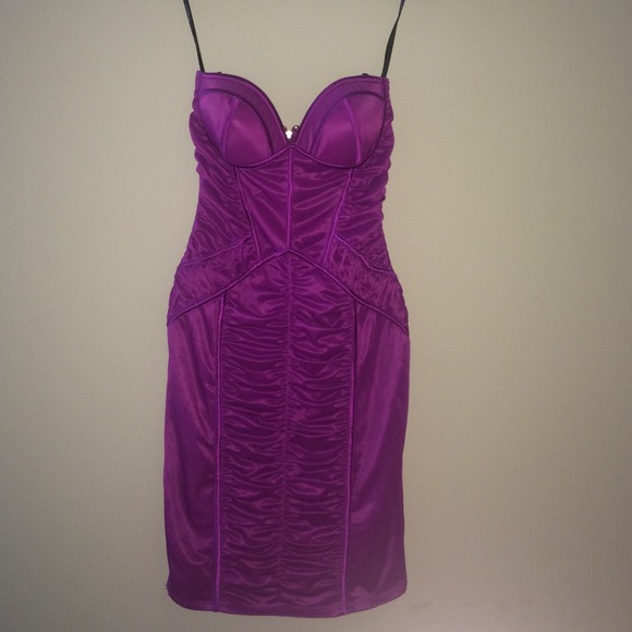 Purple Bebe halter dress
