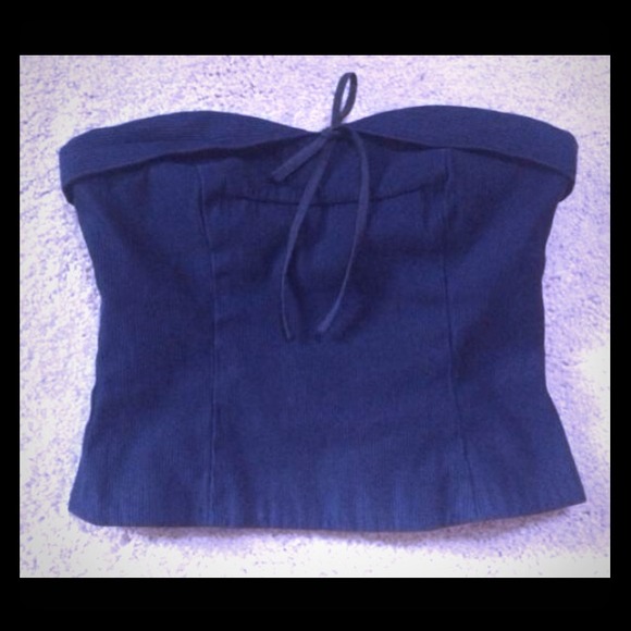 Marc Jacobs Tops - Marc Jacobs Navy Blue Strapless Corset Top