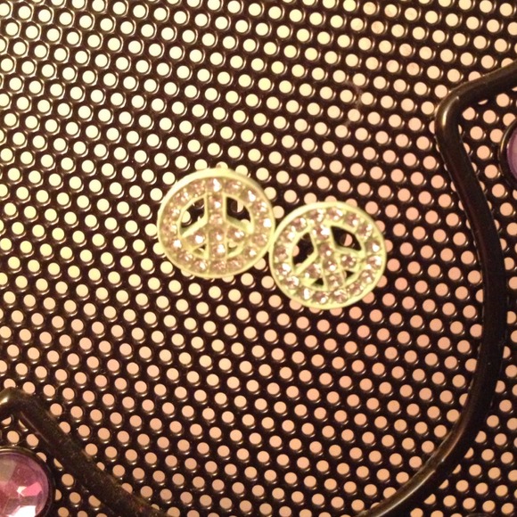 Peace sign earrings