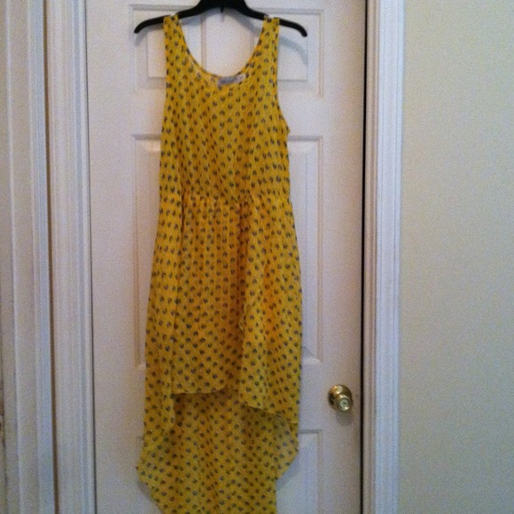 inSeparable Owl Print Yellow Dress XL