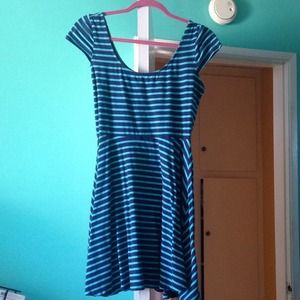 Lauren Conrad Blue striped dress