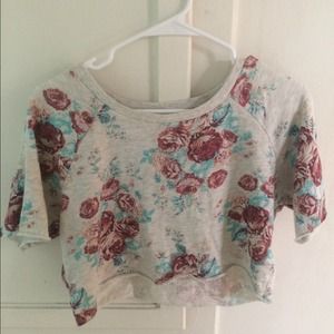 Flower cropped top