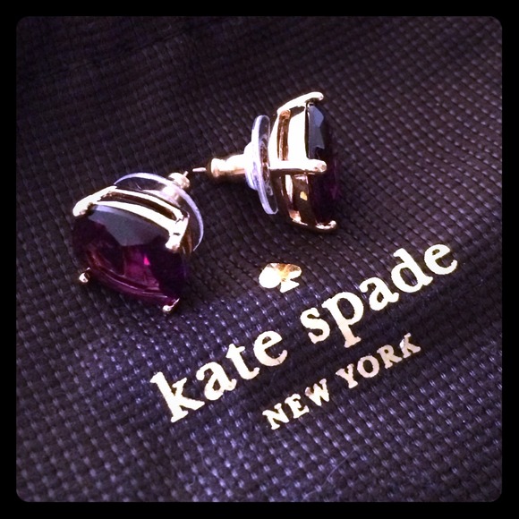 kate spade Jewelry - Kate Spade gorgeous purple stone earrings