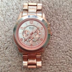 Geneva rose gold watch