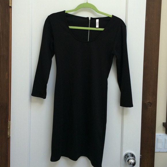 Black mini dress.
