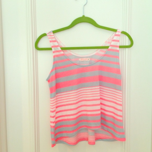Pink Striped Tank Top