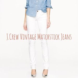 J.Crew Vintage Matchstick White Jeans - Size 29