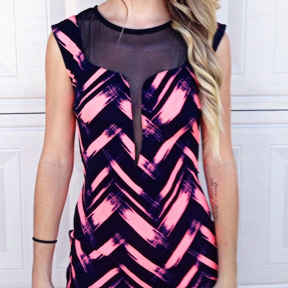 ❗️🚫SOLD❗️Come Alive Neon Bodycon Dress - Picture 2 of 3