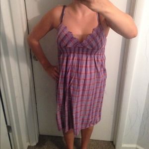 Purple plaid dress