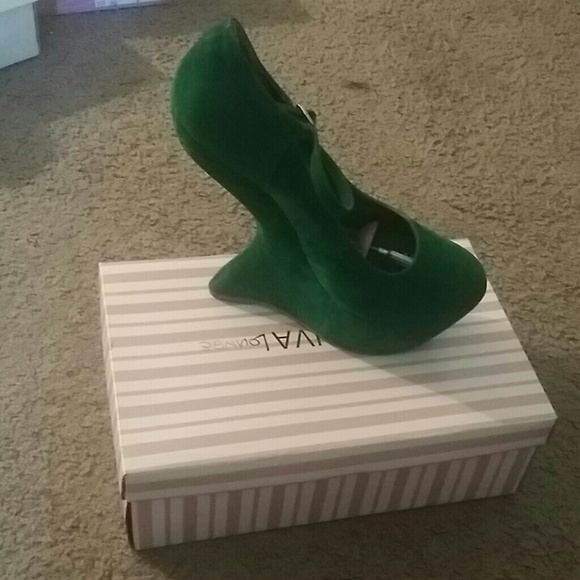 Summer Green Heeless, wedges