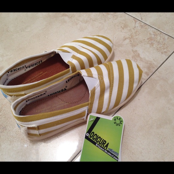 Mustard/White Slipons