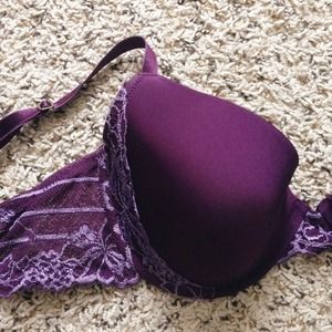 Sexy Dark Purple Lace Bra