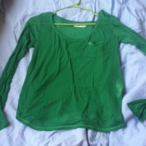 Long sleeve see through shirt.