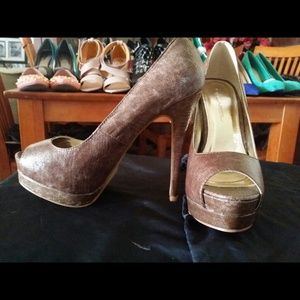 JustFab nwob brown pumps