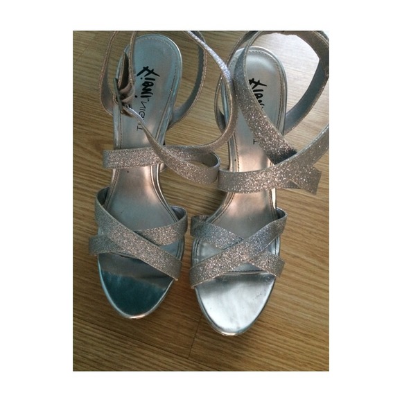 glittery high heels