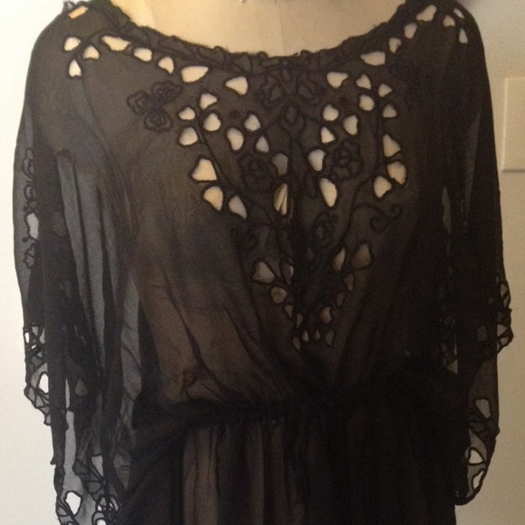 Ravings Tops - Pretty Black Swimsuit cover up