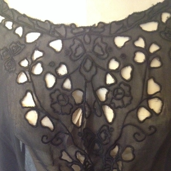 Pretty Black Swimsuit cover up - Picture 2 of 4