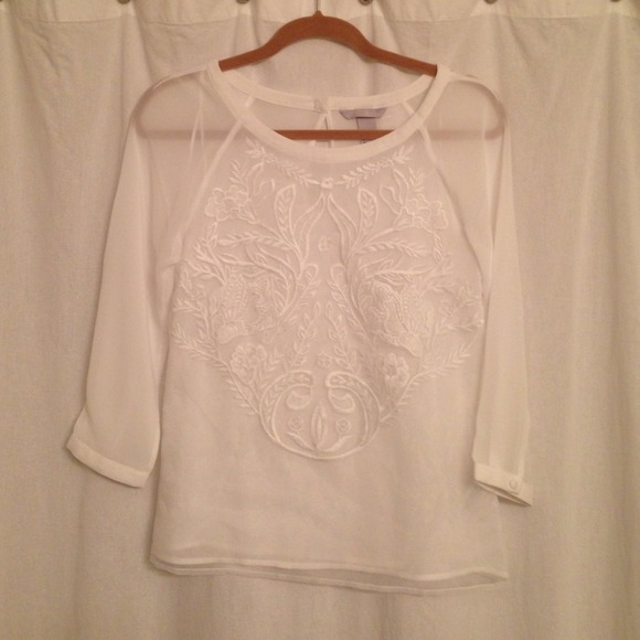 Whit H&M chiffon top