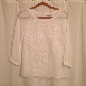Whit H&M chiffon top