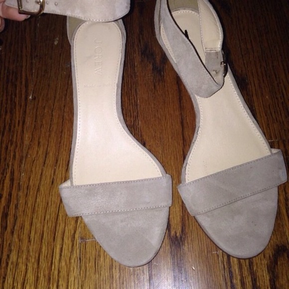 J Crew Lillian low wedges in Honey Brown