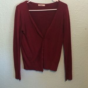 Maroon cardigan!