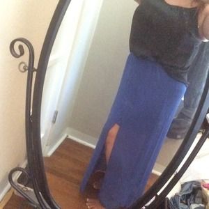 Cute peak a boo maxi skirt