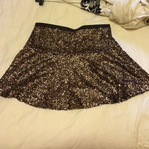 Gold sequin express skirt