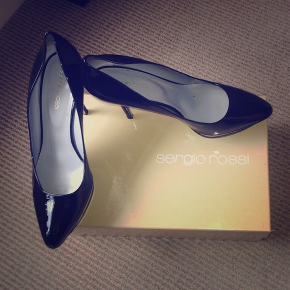 Black Sergio Rossi Black Stilettos