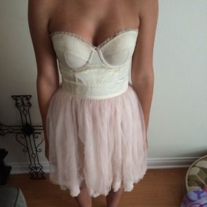 PINK white and pink Tulle Dress
