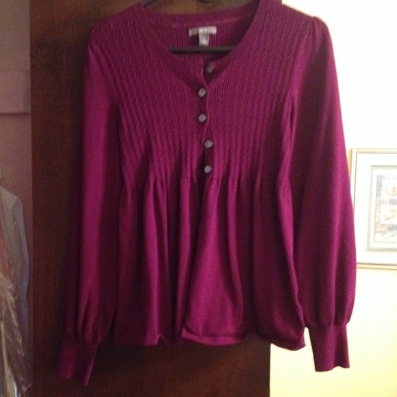 Purple cardigan