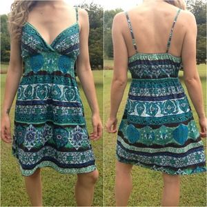 ❌SOLD❌Blue & Turquoise Sundress