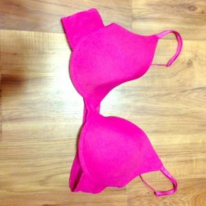 Hot pink bra