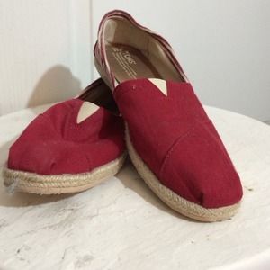 TOMS red espadrilles