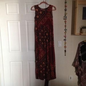 MINKPINK Red Floral Split Maxi Dress