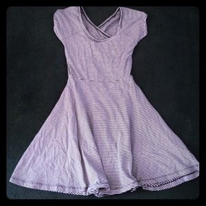 Casual black and white striped dress