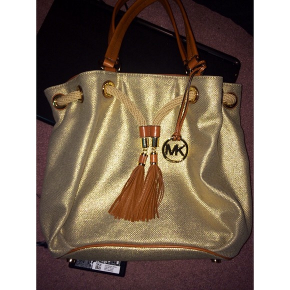 Authentic Gold Michael Kors Purse