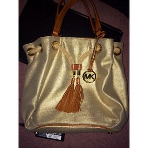Authentic Gold Michael Kors Purse