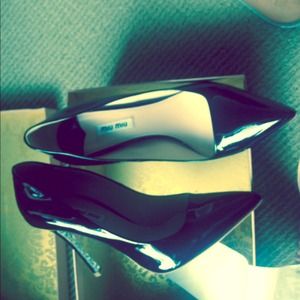 Black Miu Miu Stilettos worn once!