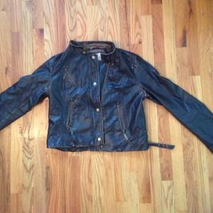 Hydraulic Brand Faux Leather Jacket