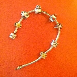 Pandora bracelet with charms