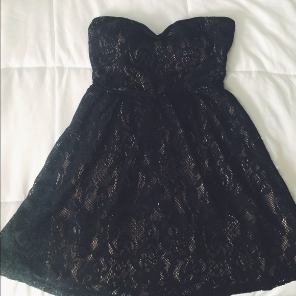 Lace Strapless Dress