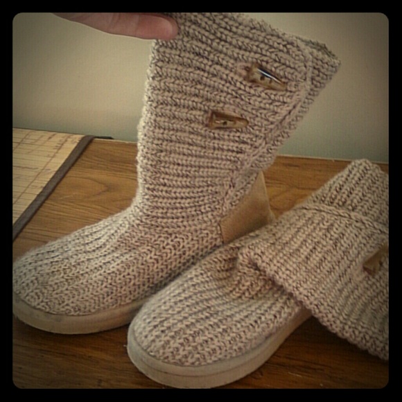 Knit sweater boots