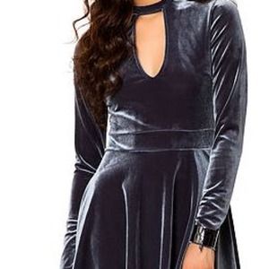 Velvet skater dress