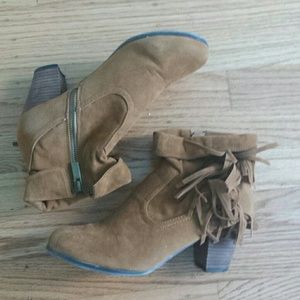 Brown Fringe bootie