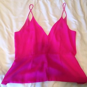 Hot pink peplum top